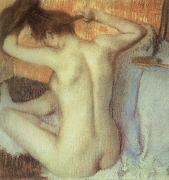 Edgar Degas Woman Combing her hair oil painting artist